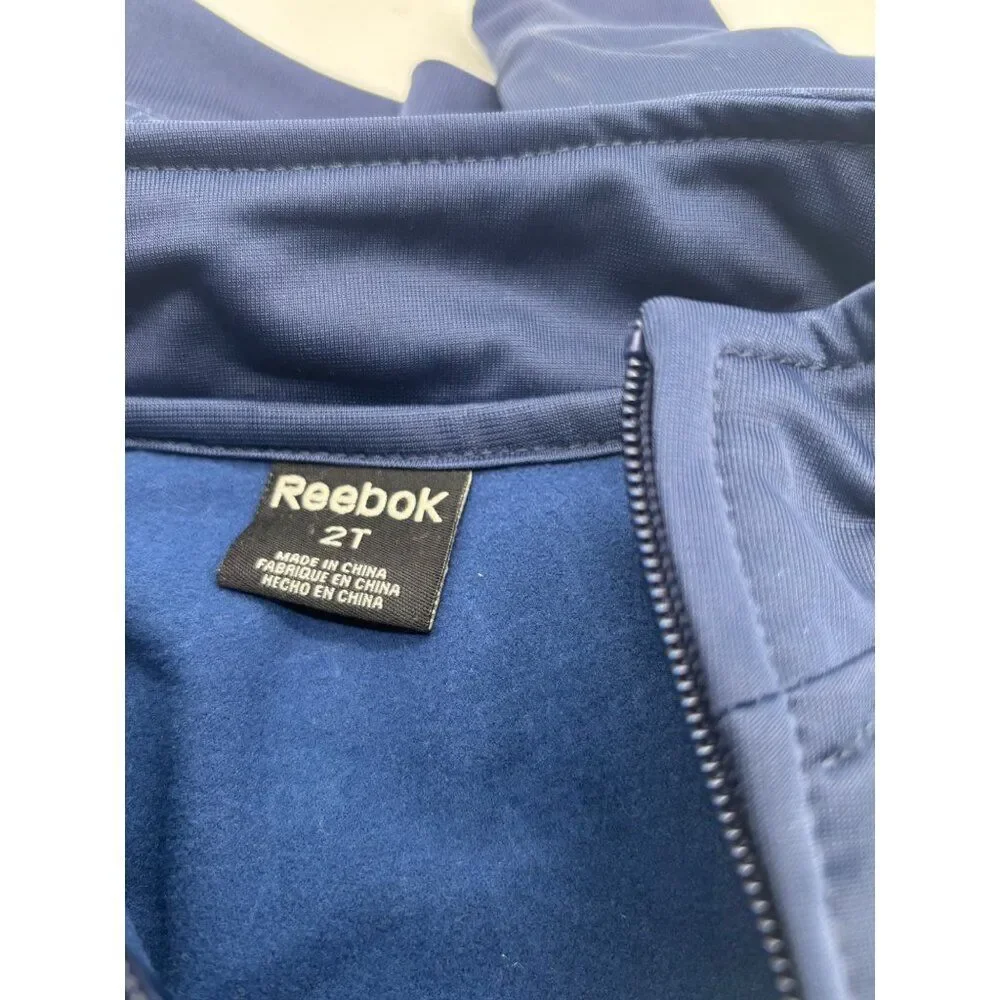Reebok Kids Navy & Yellow Grid Tricot Jacket, Navy, 2T (jacket only)